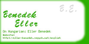 benedek eller business card